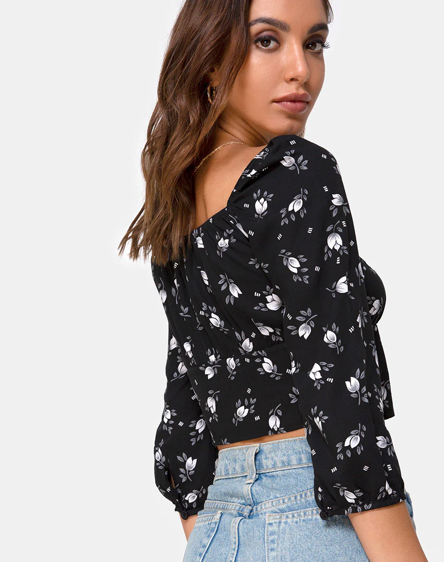 Malon Crop Top in Dark Tulip - Image 2