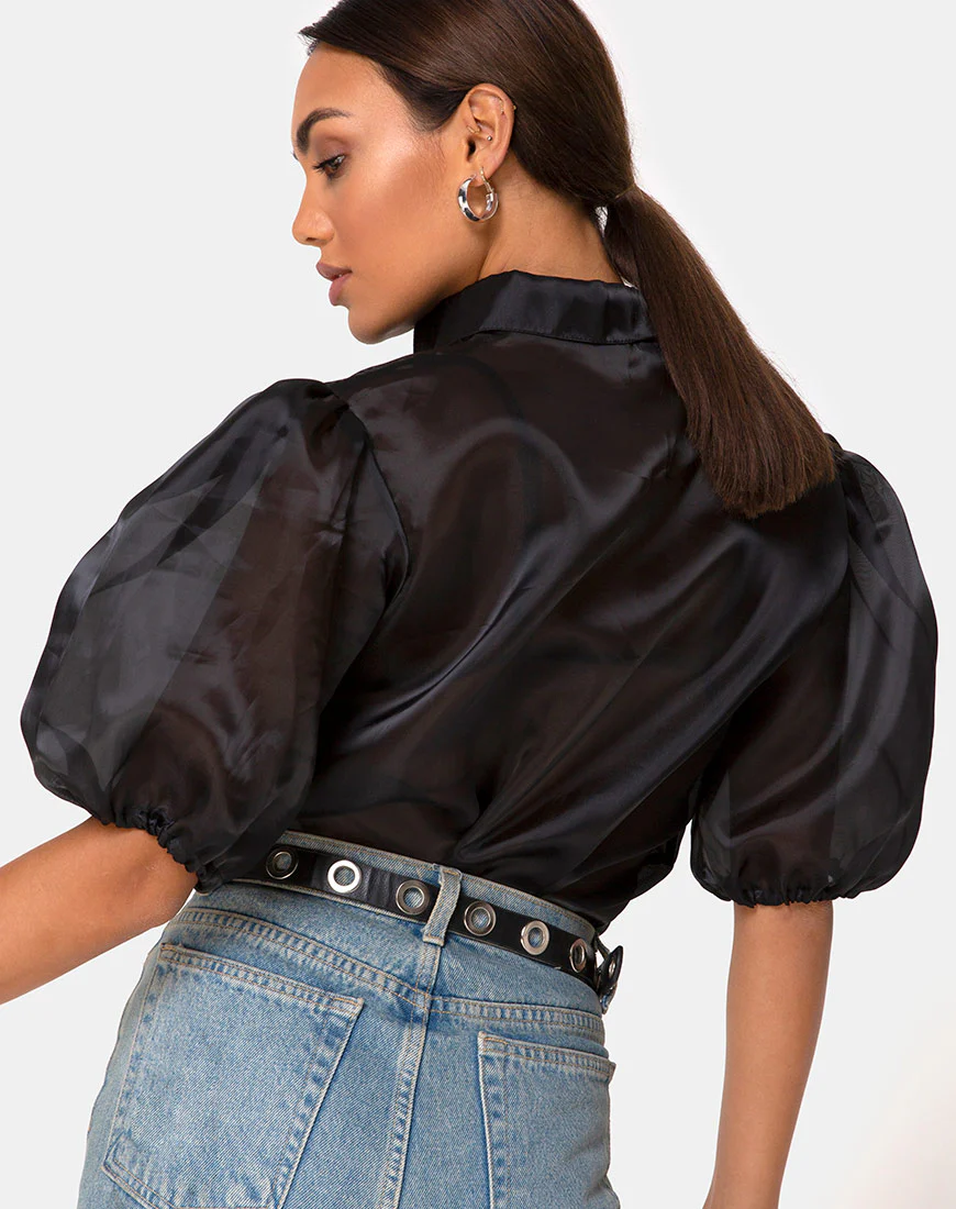 Maloney Blouse in Organza Black - Image 2