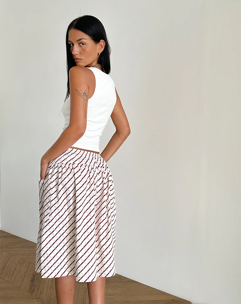 Manasi Midi Skirt in Geometric Tile - Image 3