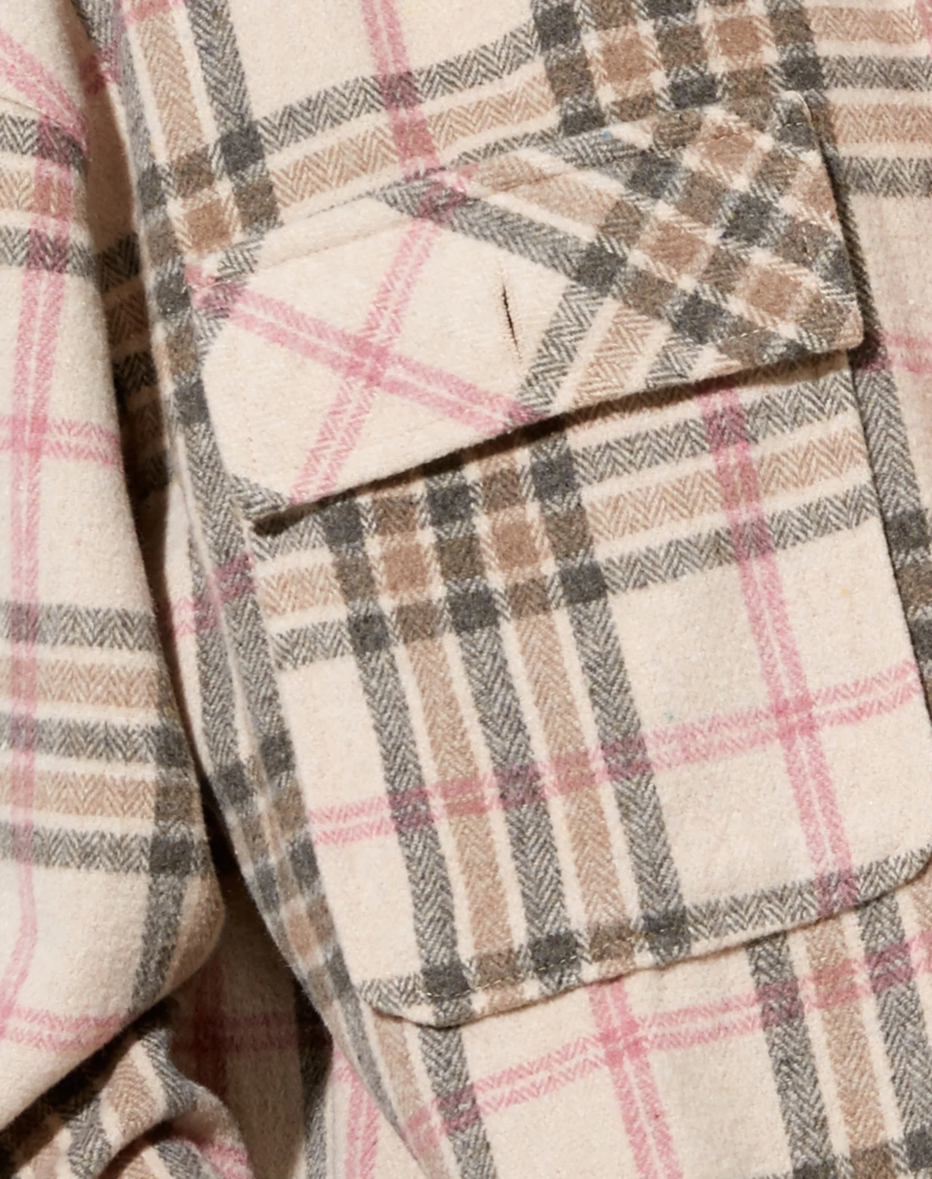 Marcel Shirt in Big Check Pink White Tan - Image 6