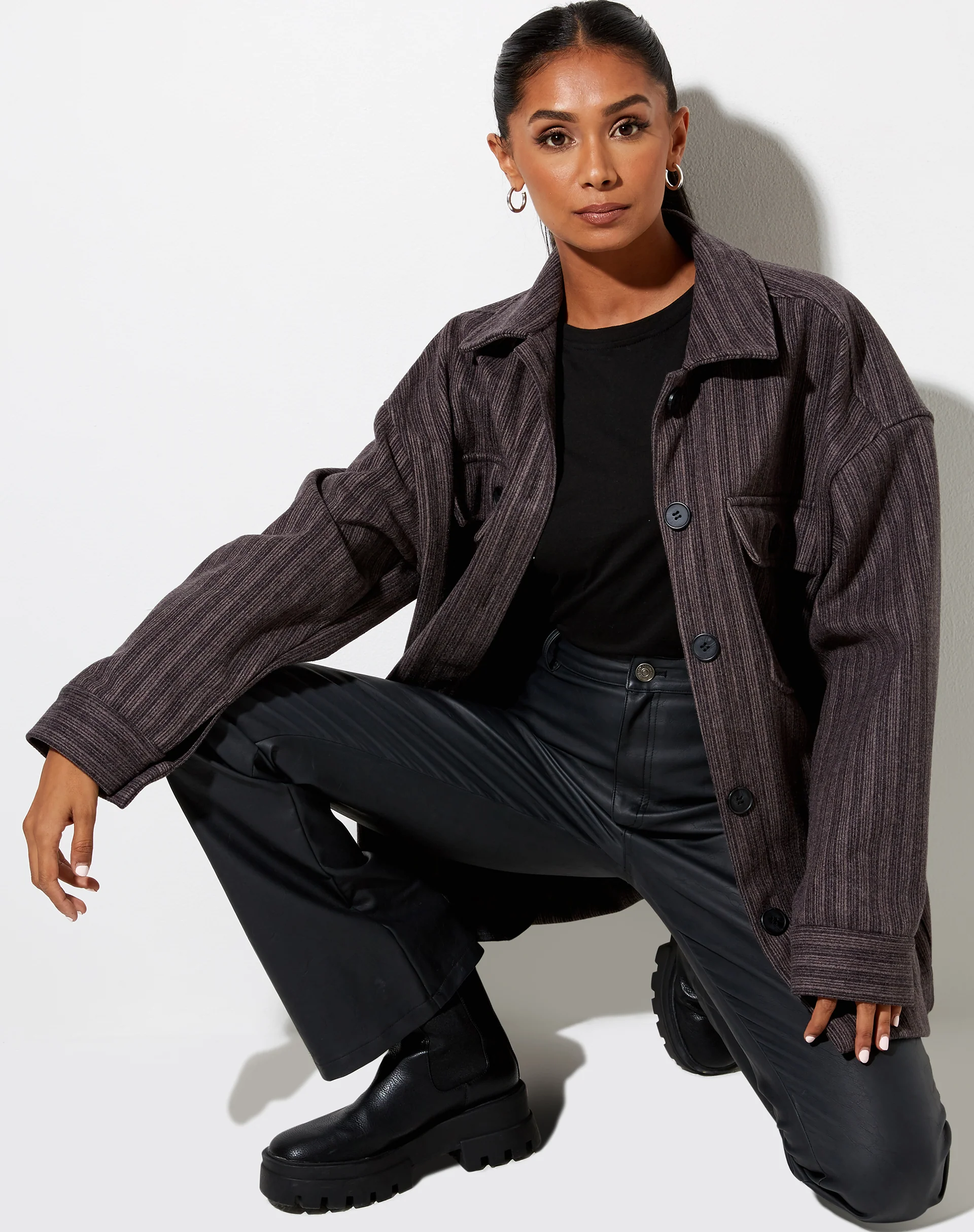 Marcel Shirt in Stripe Black and Grey - Image 4