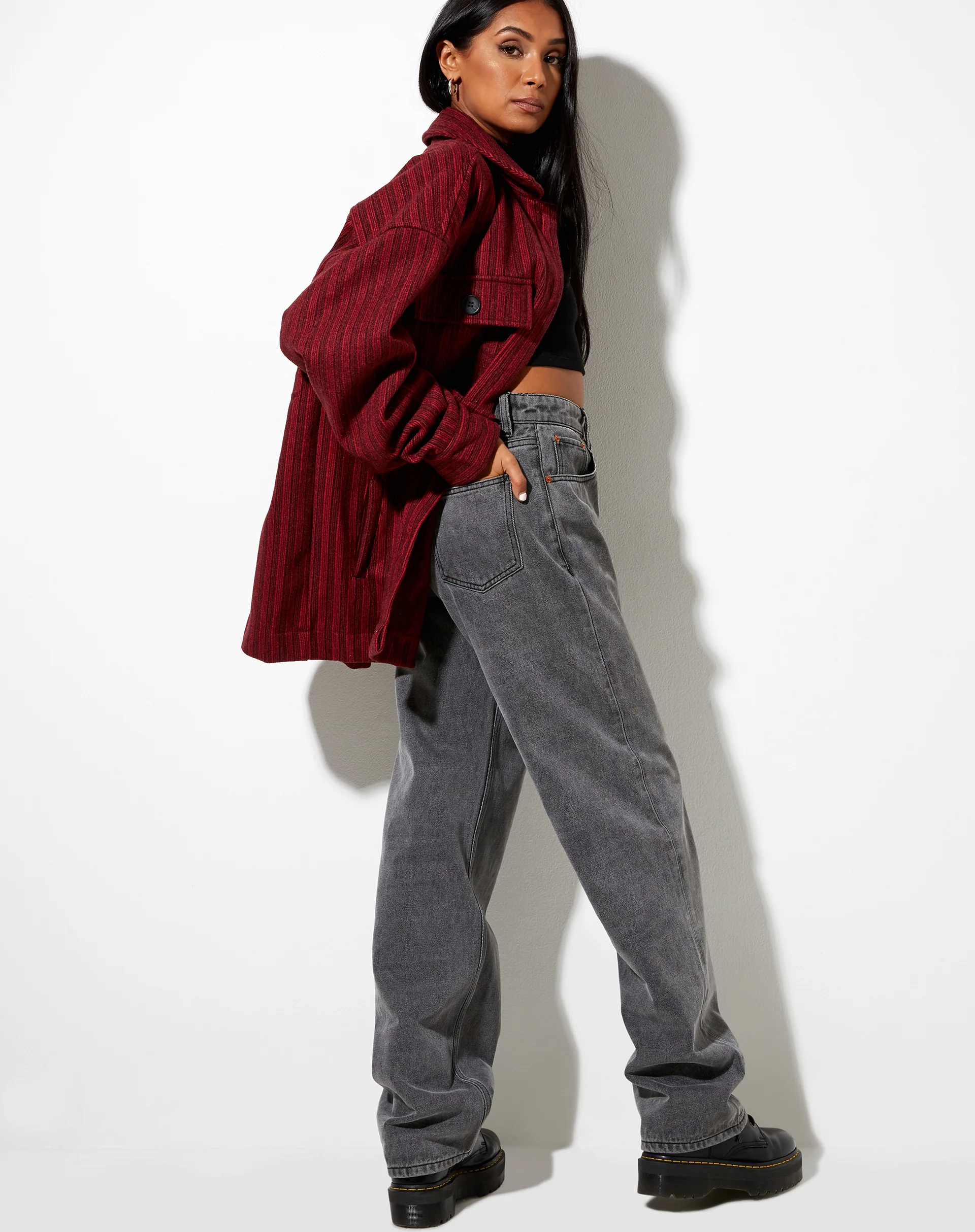 Marcel Shirt in Stripe Black and Red - Image 4