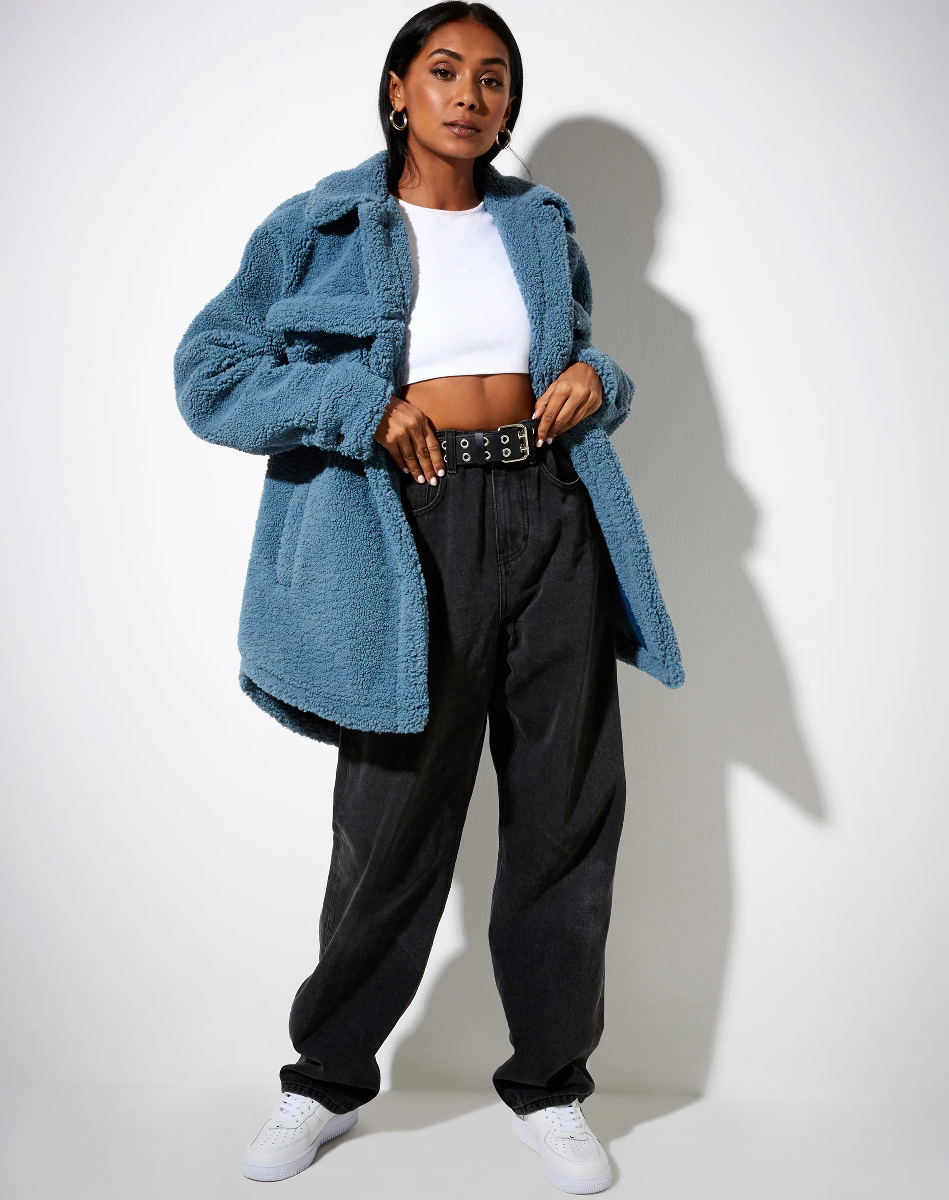 Marcella Shirt in Borg Slate Blue - Image 5