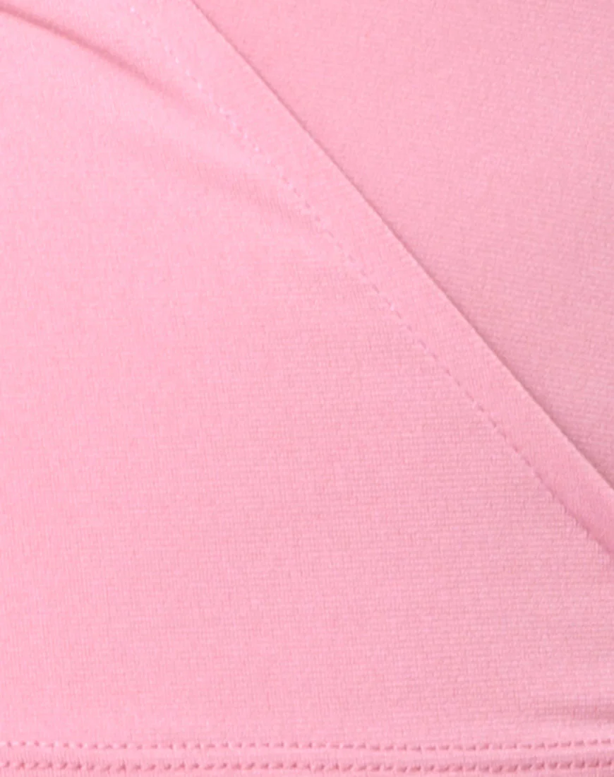 Marche Wrap Top in Dusky Pink - Image 5