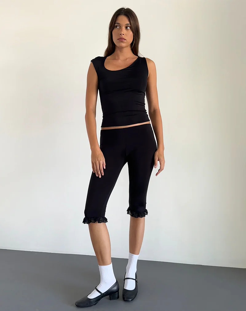 Marcie Asymmetric Top in Slinky Black - Image 5