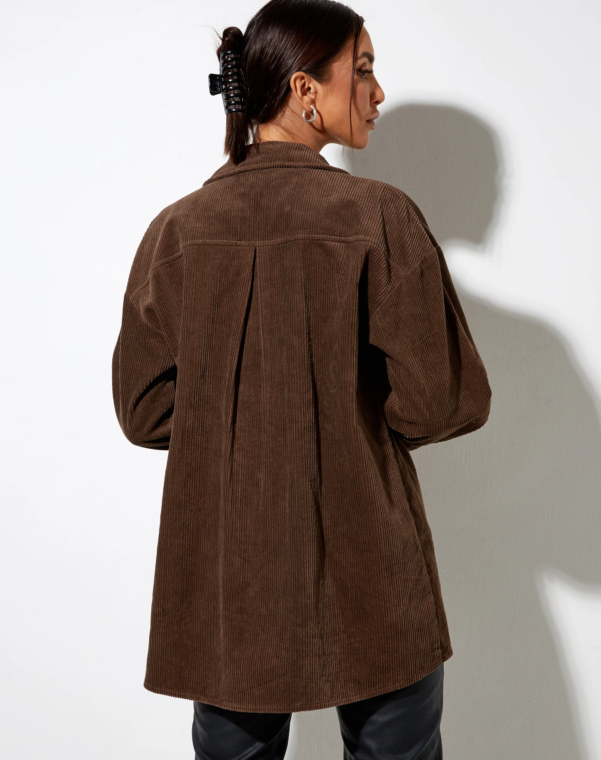 Marcy Shirt in Corduroy Brown - Image 5