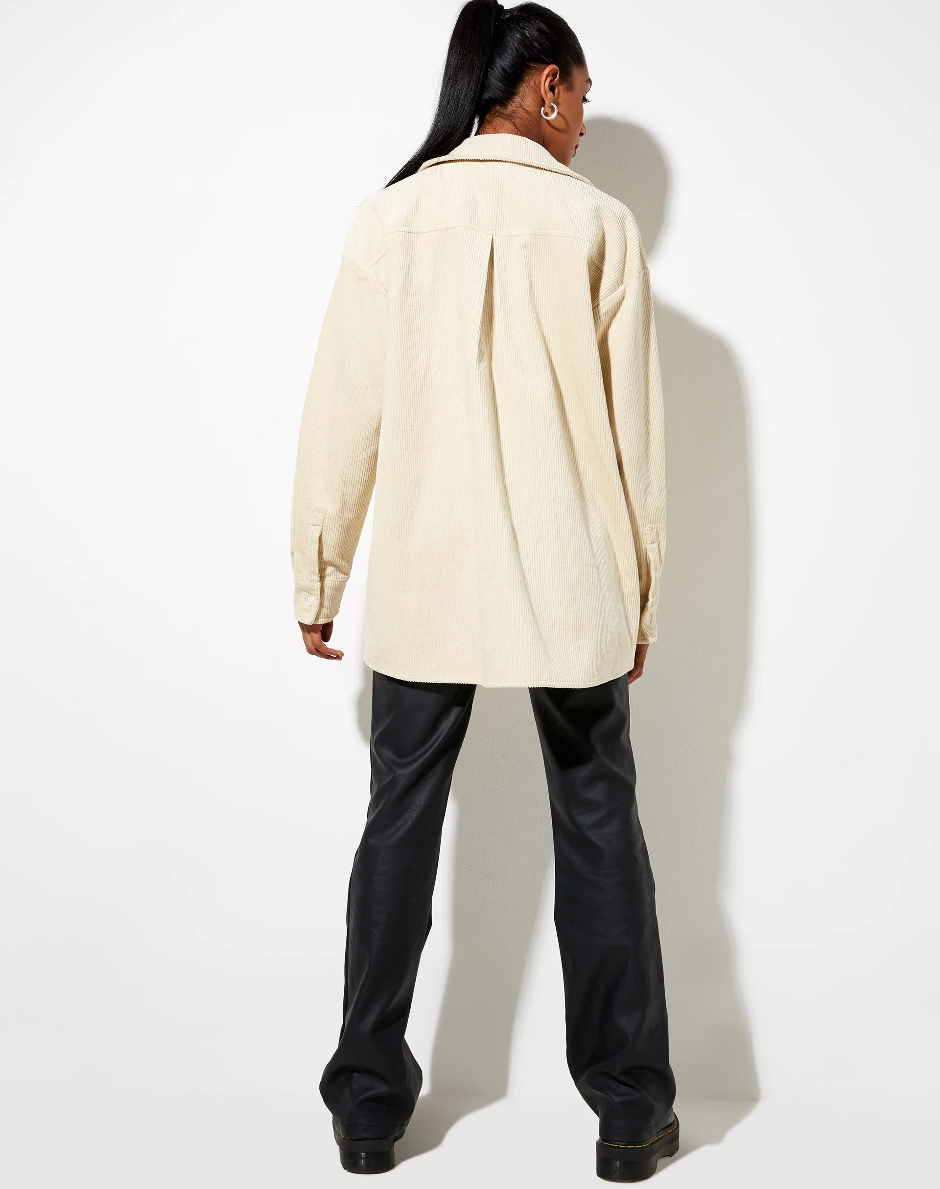 Marcy Shirt in Corduroy Tan - Image 4