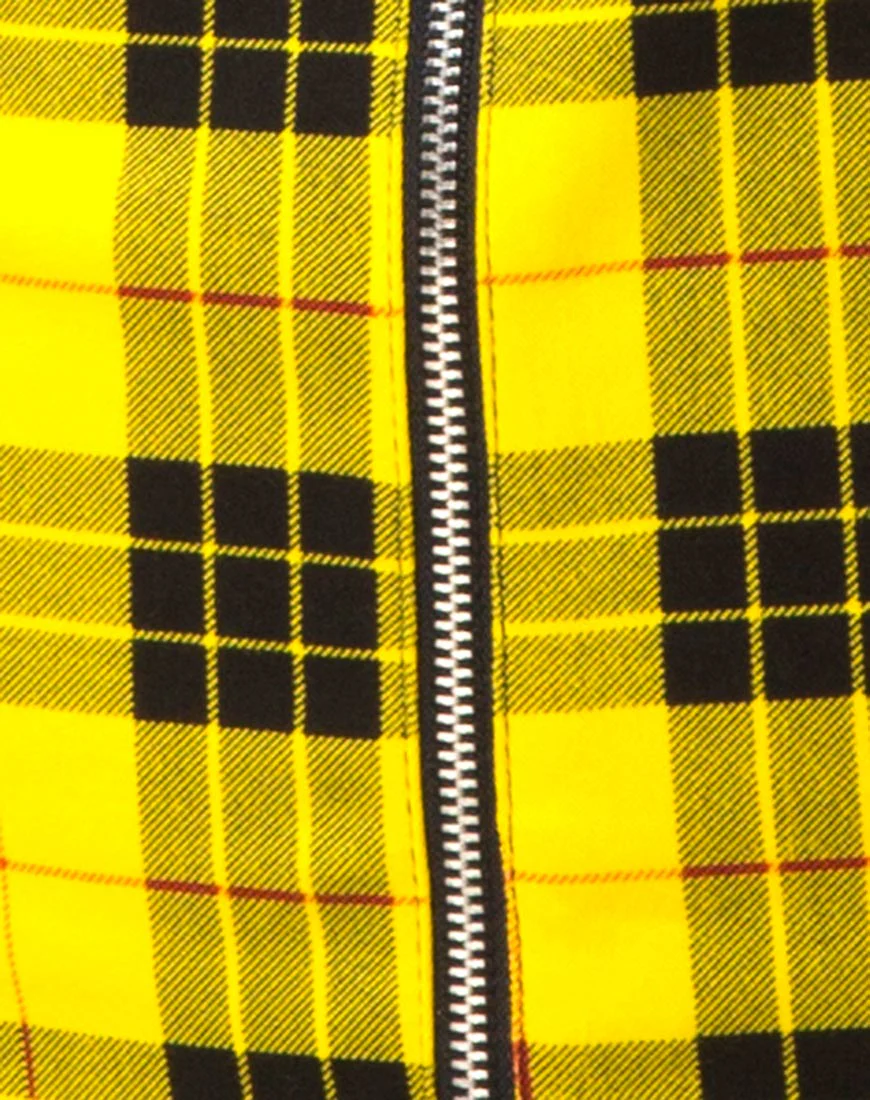 Maretha Dress in Winter Plaid Yellow - Image 5