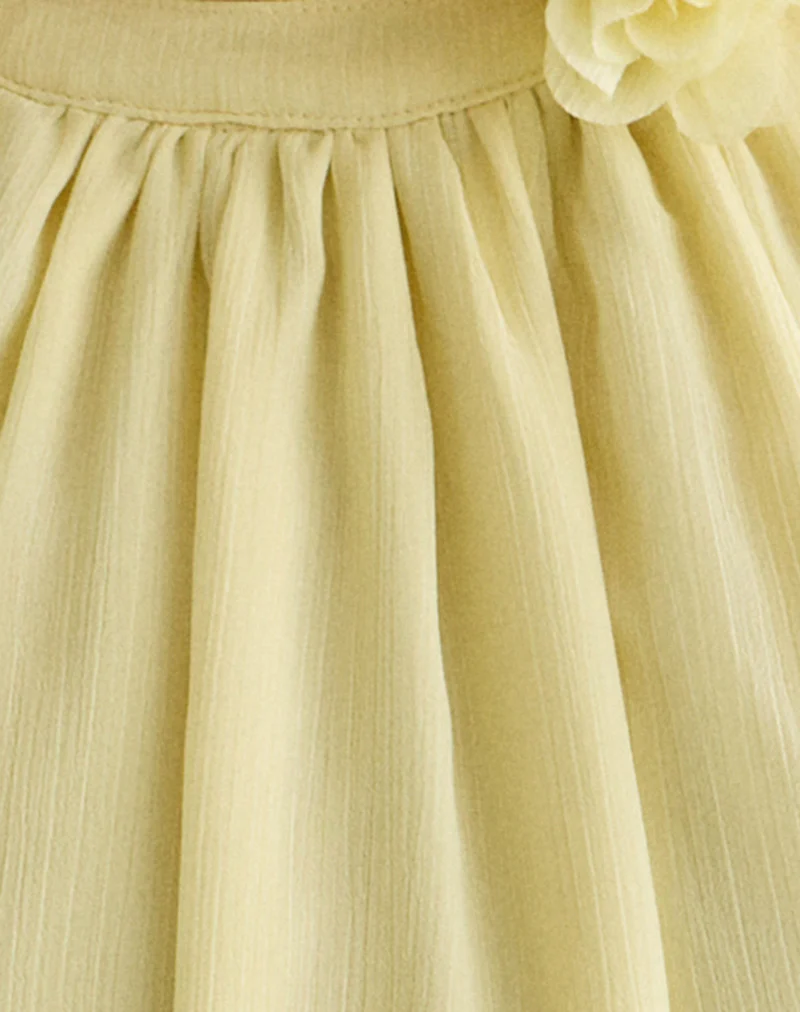 Margaux Mini Dress in Chiffon Lemon - Image 6