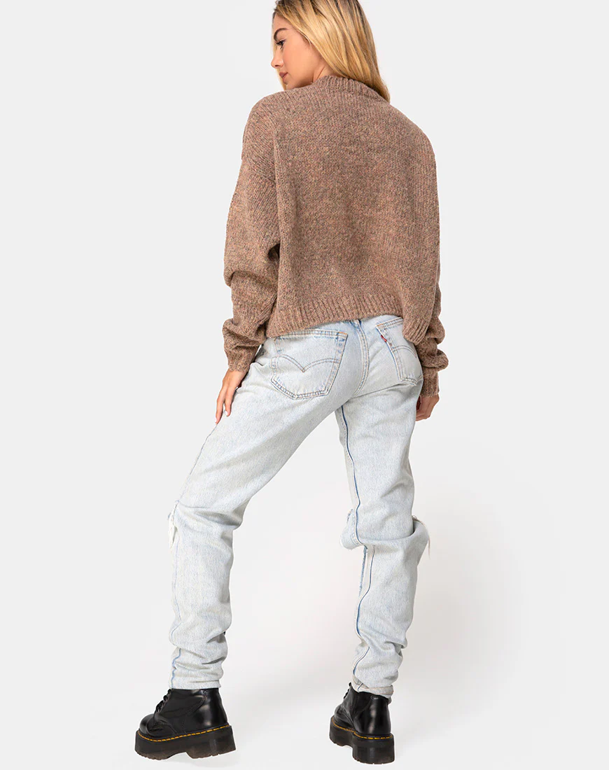 Margo Jumper in Knit Tan - Image 4