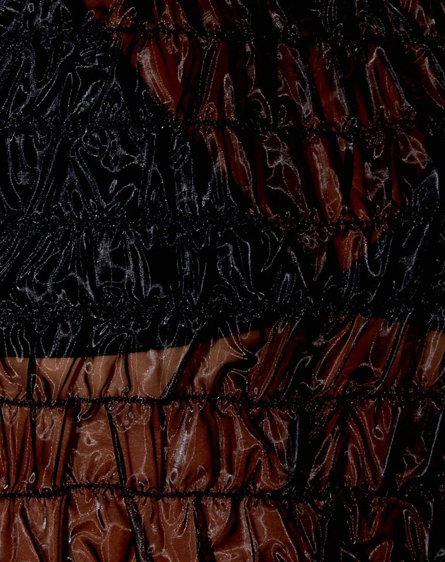 Marilla Crop Top in Black Organza - Image 5