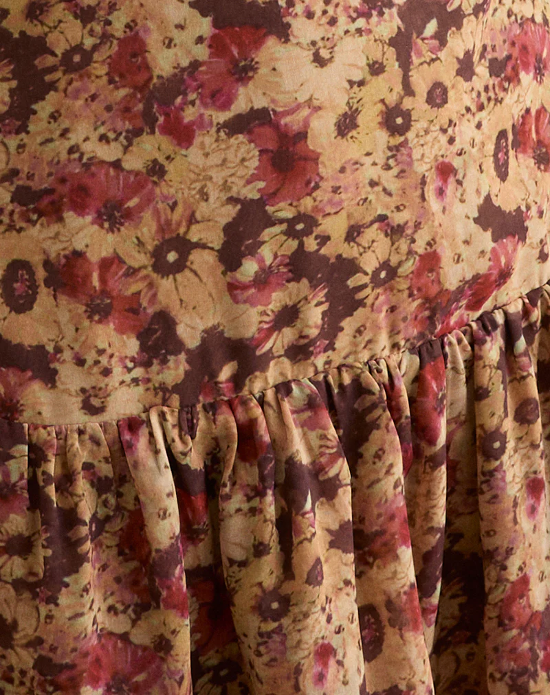 Marja Cami Mini Dress in Chiffon Rusty Flower - Image 7