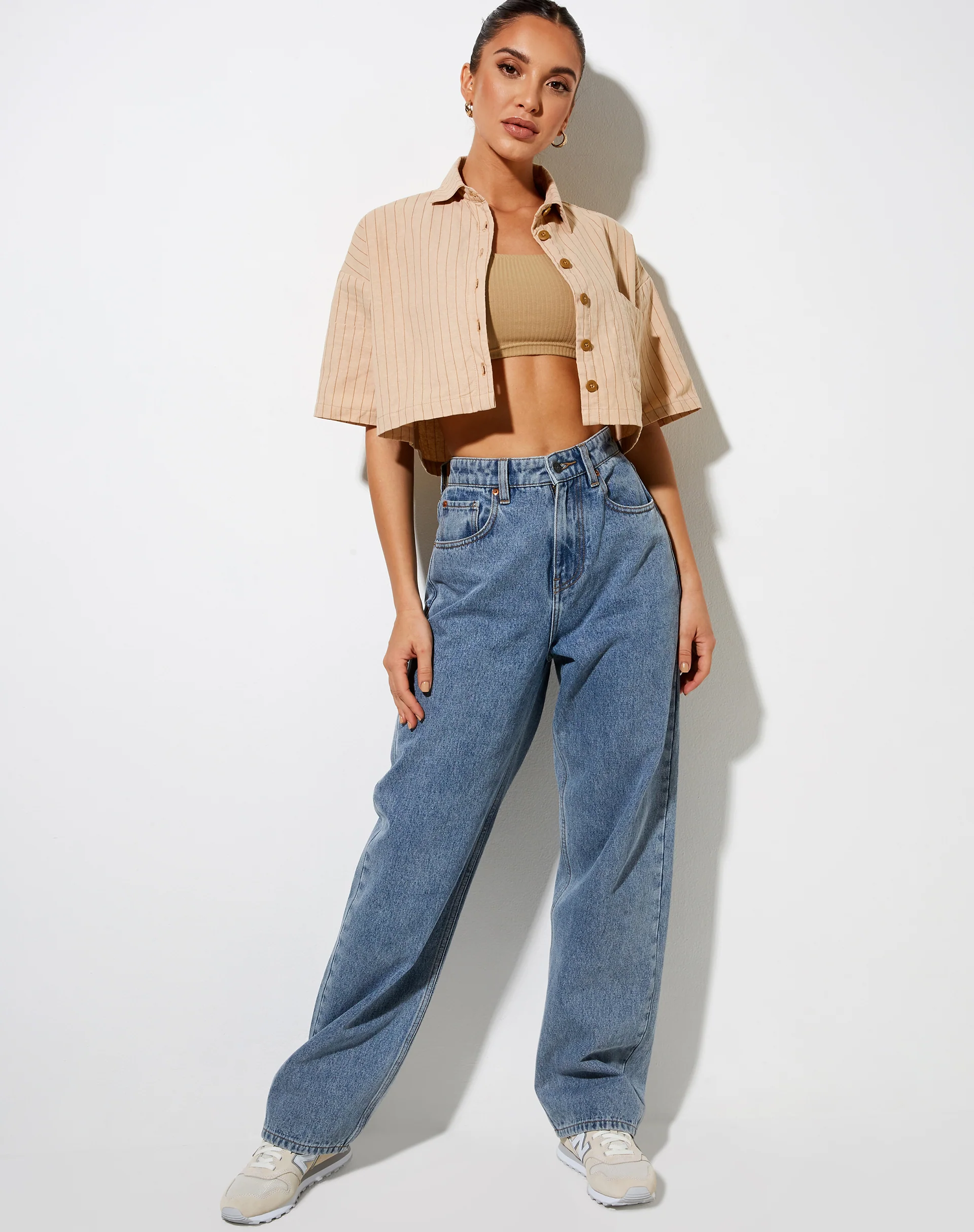 Marka Crop Top in Pencil Stripe - Image 6
