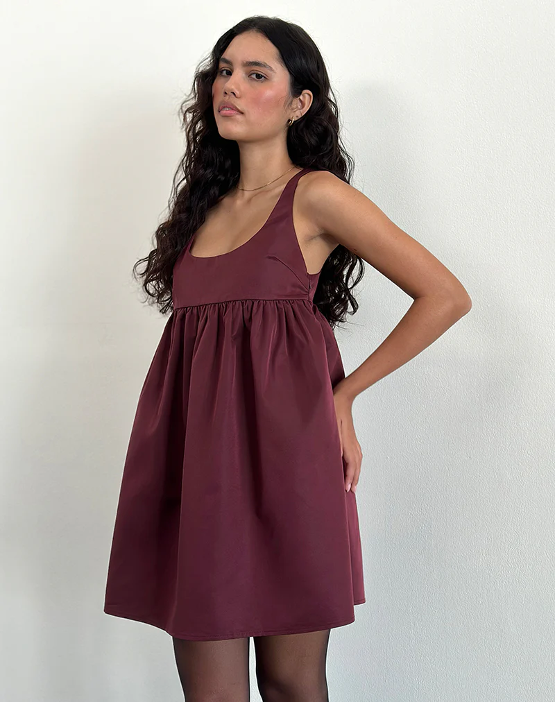 Marona Dress in Dark Berry - Image 2