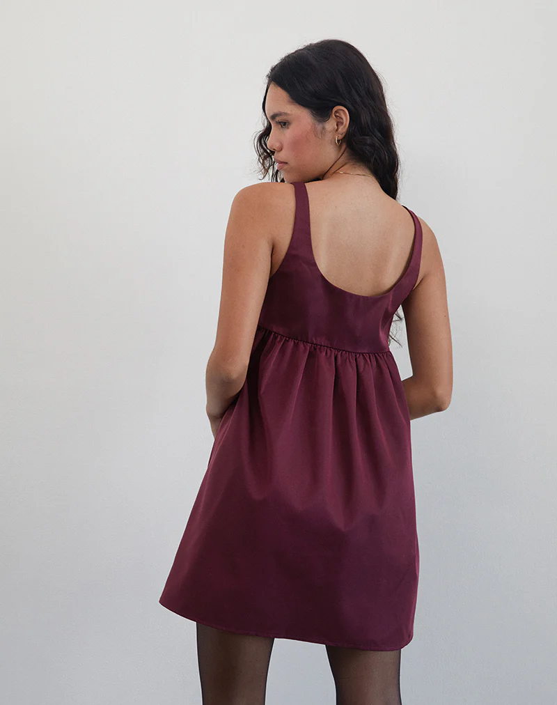 Marona Dress in Dark Berry - Image 3
