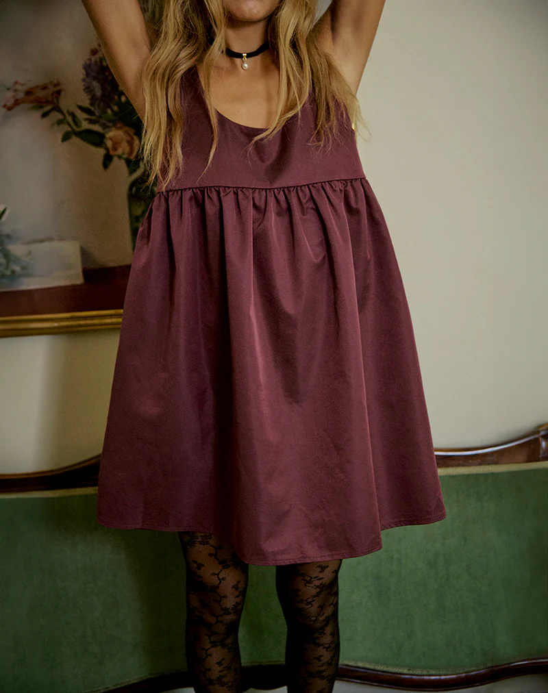 Marona Dress in Dark Berry - Image 6