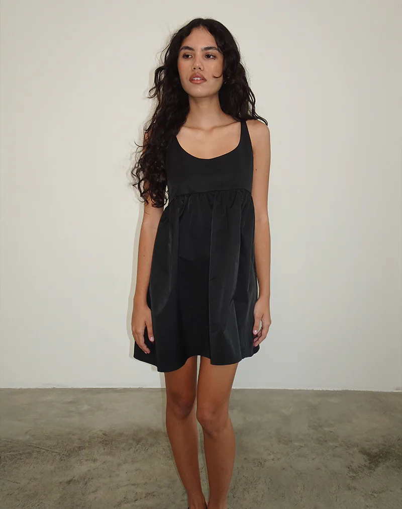 Marona Mini Dress in Black - Image 3