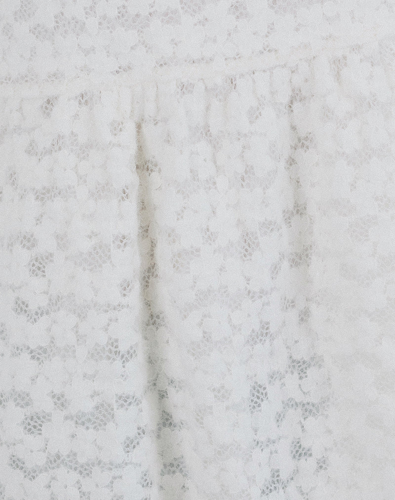 Marreta Cami Top in Dahlia Lace Ivory - Image 6