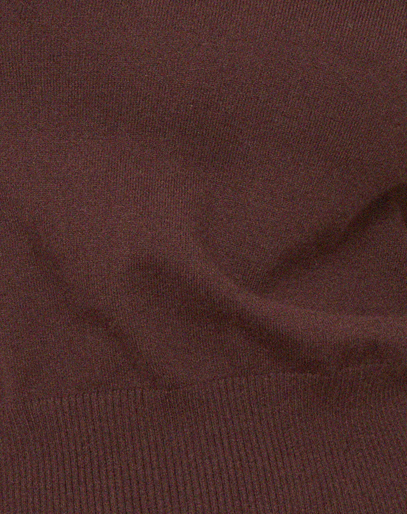 Maryse Long Sleeve Knitted Top in Brown - Image 6