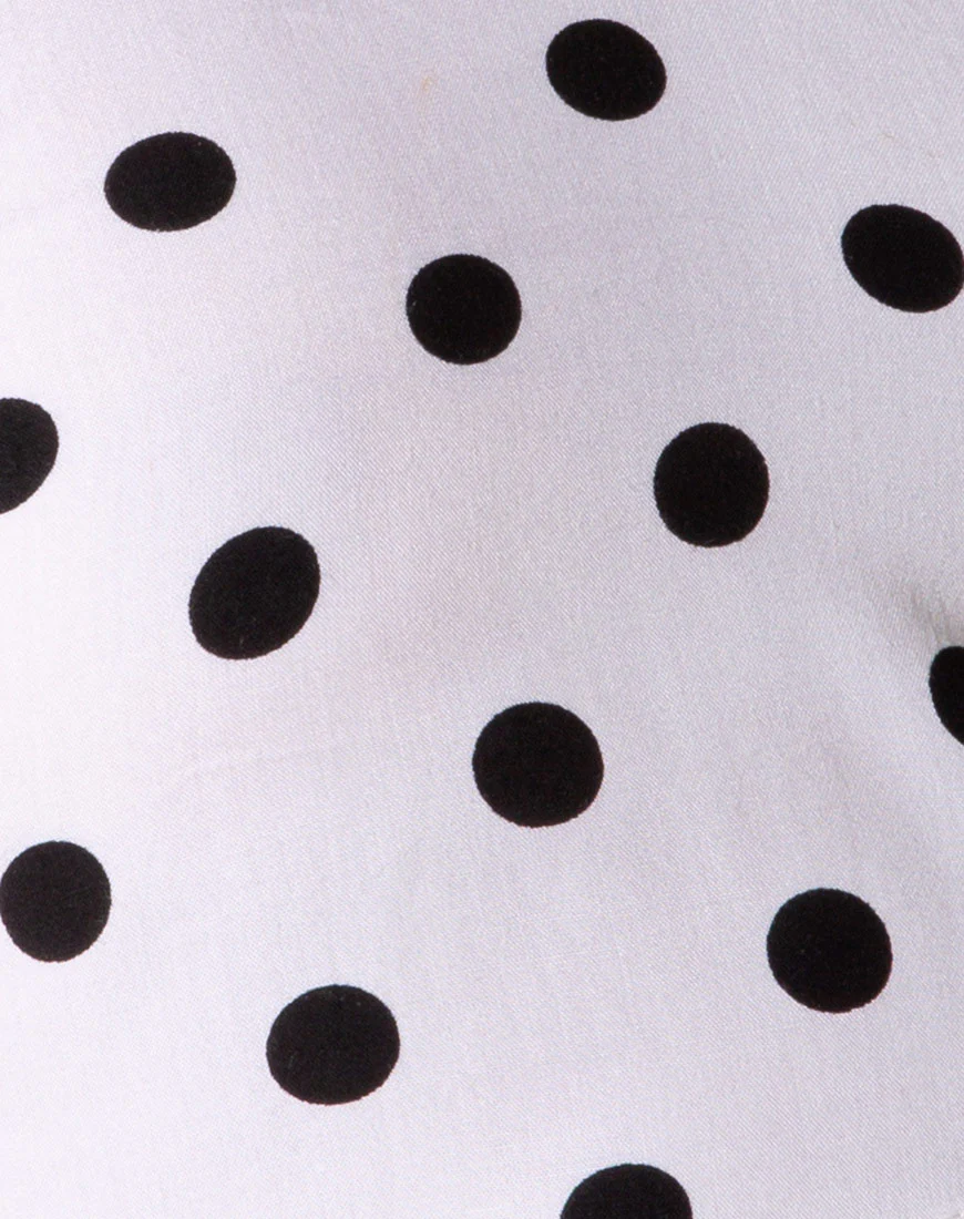 Maudy Top in 80's Polka White - Image 5