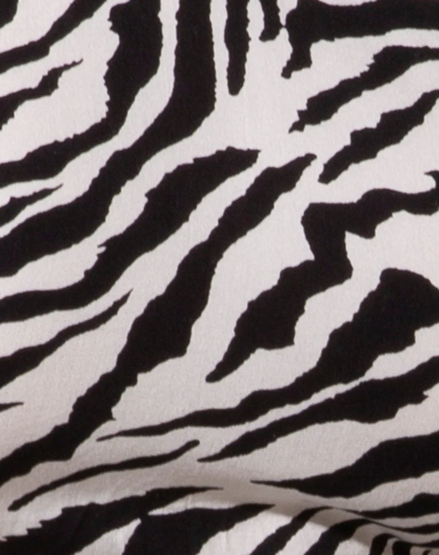 Maudy Crop Top in 90's Zebra - Image 5
