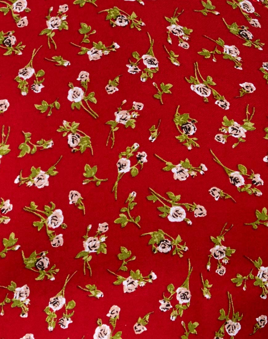 Maudy Crop Top in Falling For You Floral Red - Image 5