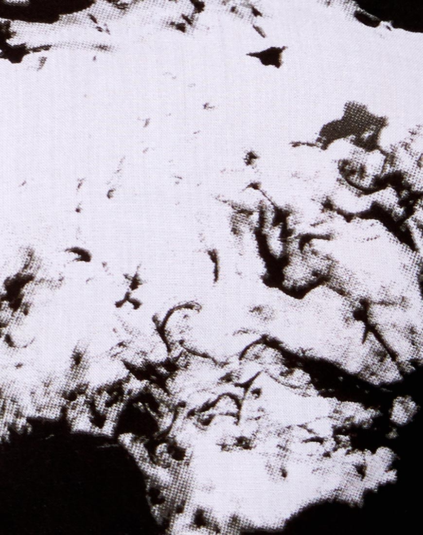 Maudy Crop Top in Mono Tie Dye Black and White - Image 5