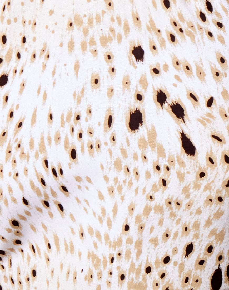 Maudy Crop Top in Sand Leopard - Image 5