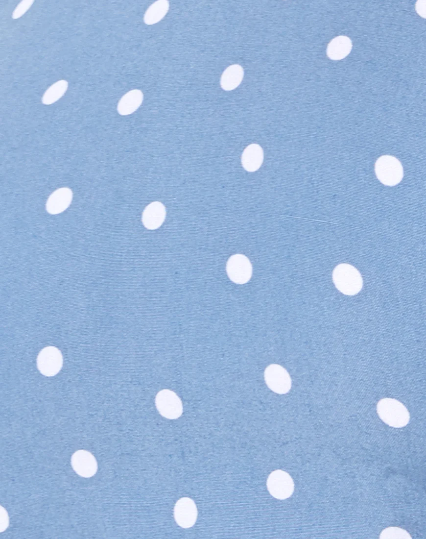 Maudy Crop Top in Skater Polka Blue - Image 6