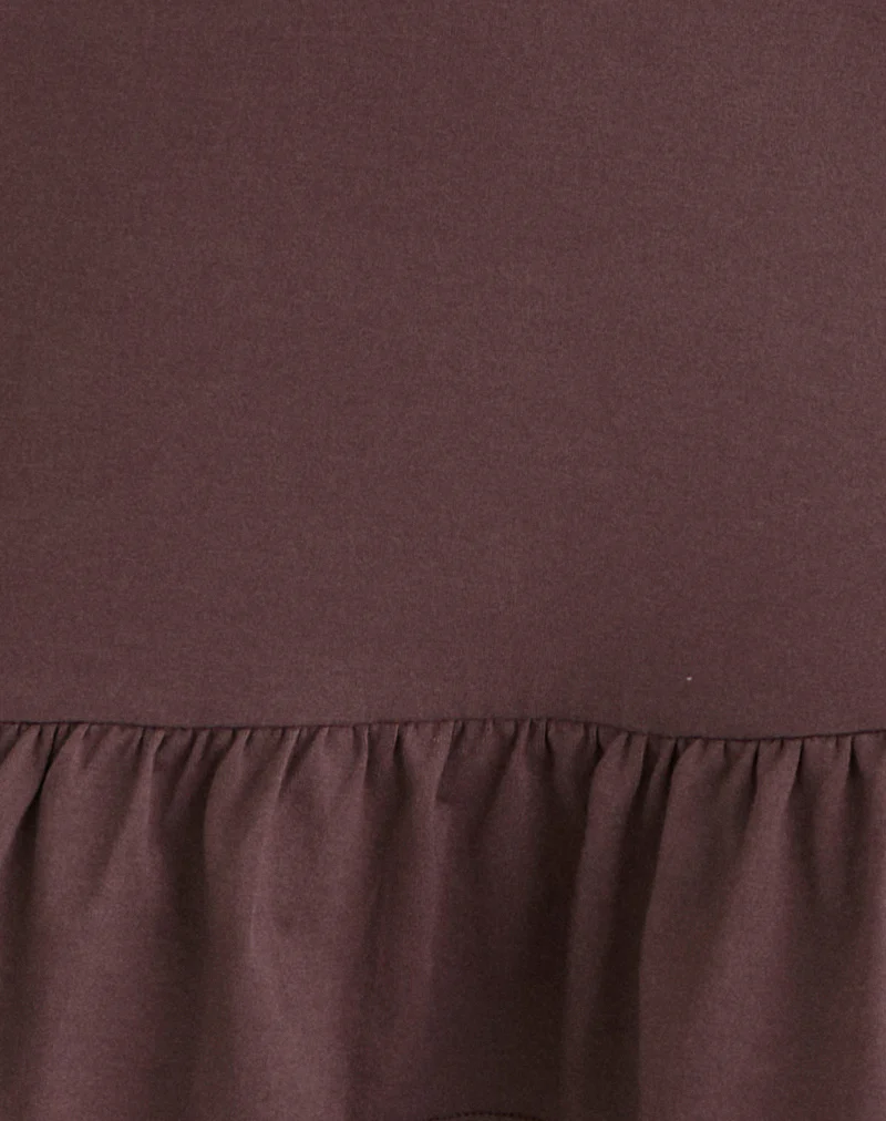 Maufa Mini Dress in Jersey Deep Taupe - Image 7