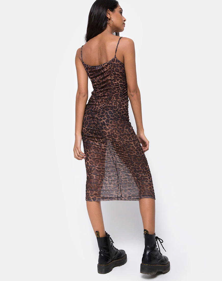 Mauna Dress in Leopard Mesh - Image 2