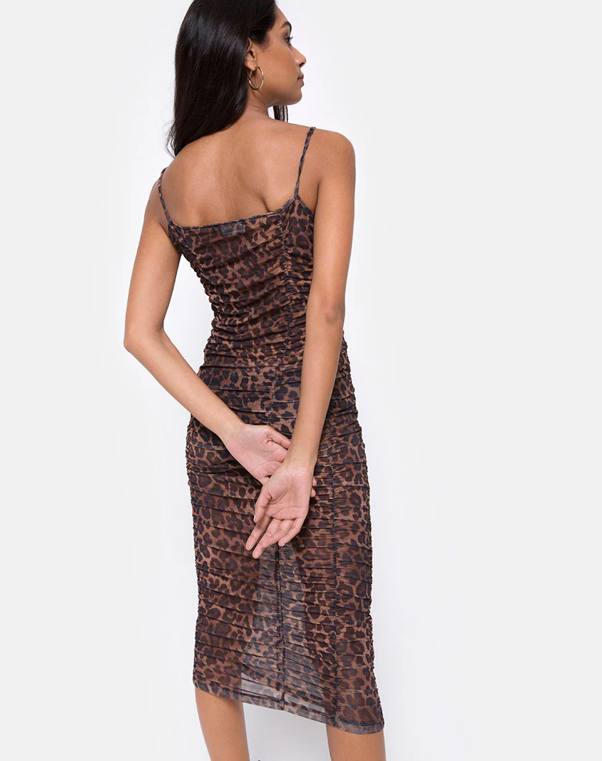 Mauna Dress in Leopard Mesh - Image 4