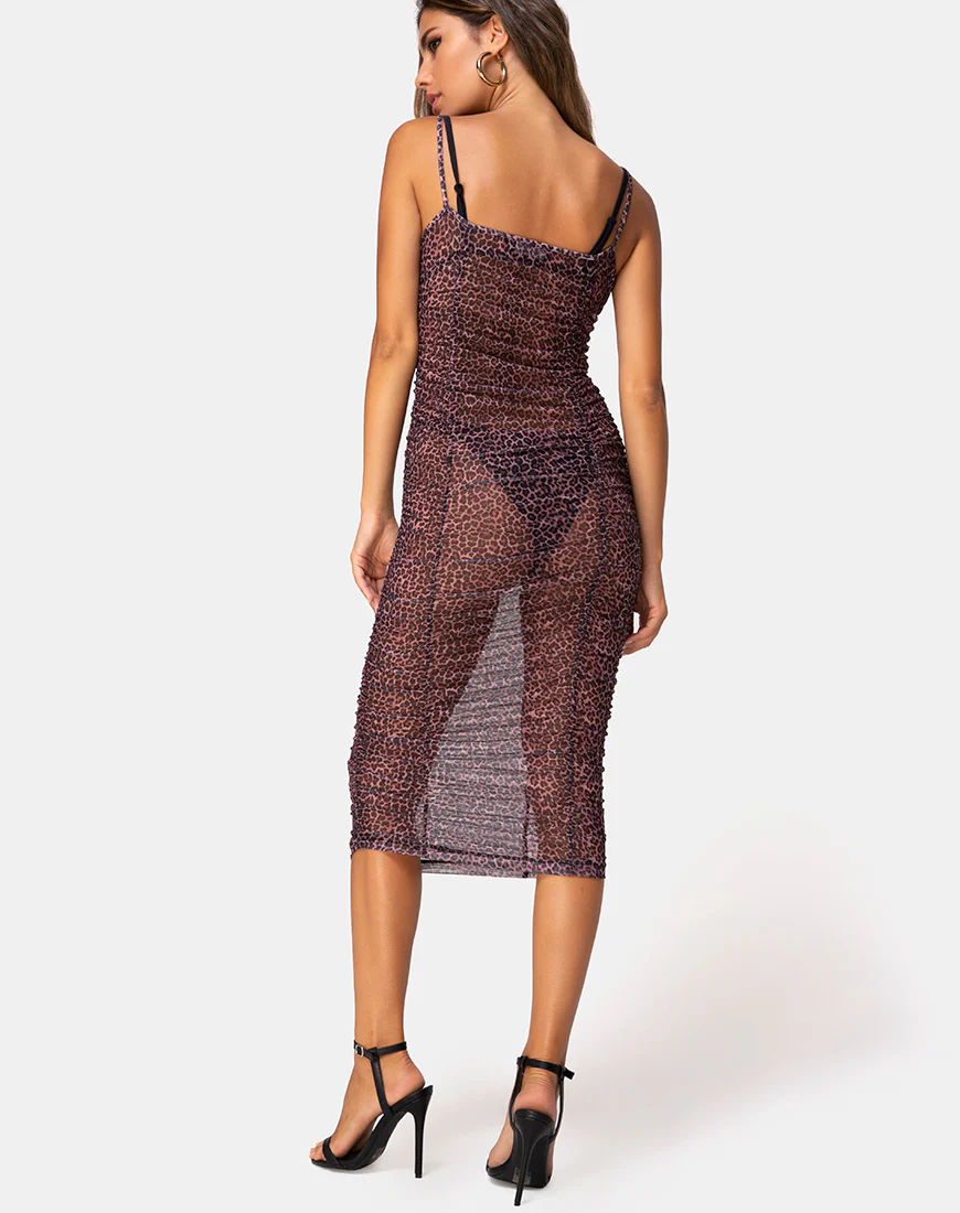 Mauna Maxi Dress in Rar Leopard Mesh - Image 2