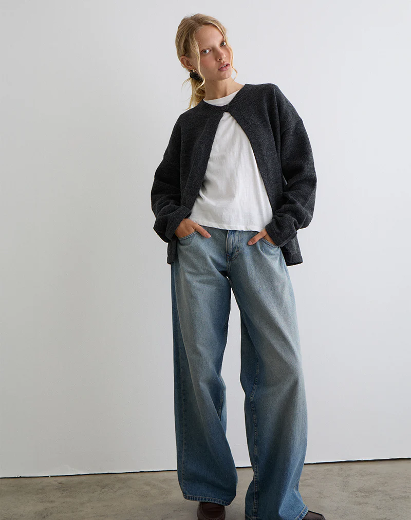 Maureen Cardigan in Dark Grey - Image 2