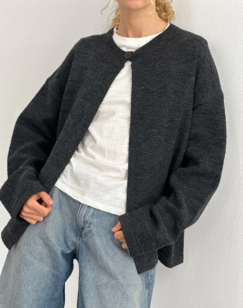 Maureen Cardigan in Dark Grey - Image 3