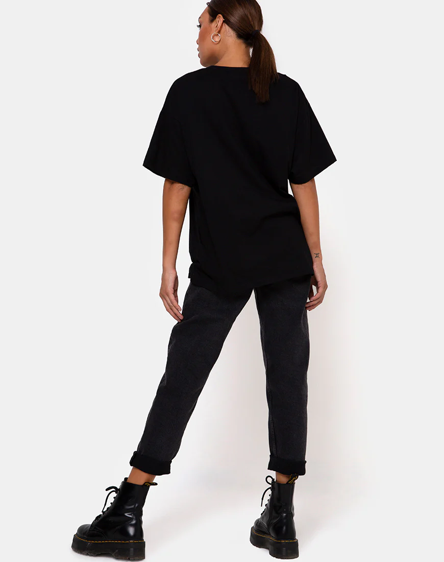 Maxi Tee in Charcoal If It Comes Let It - Image 4