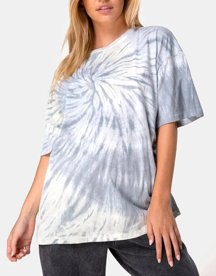 Maxi Tee in Grey Tie Dye - Image 2