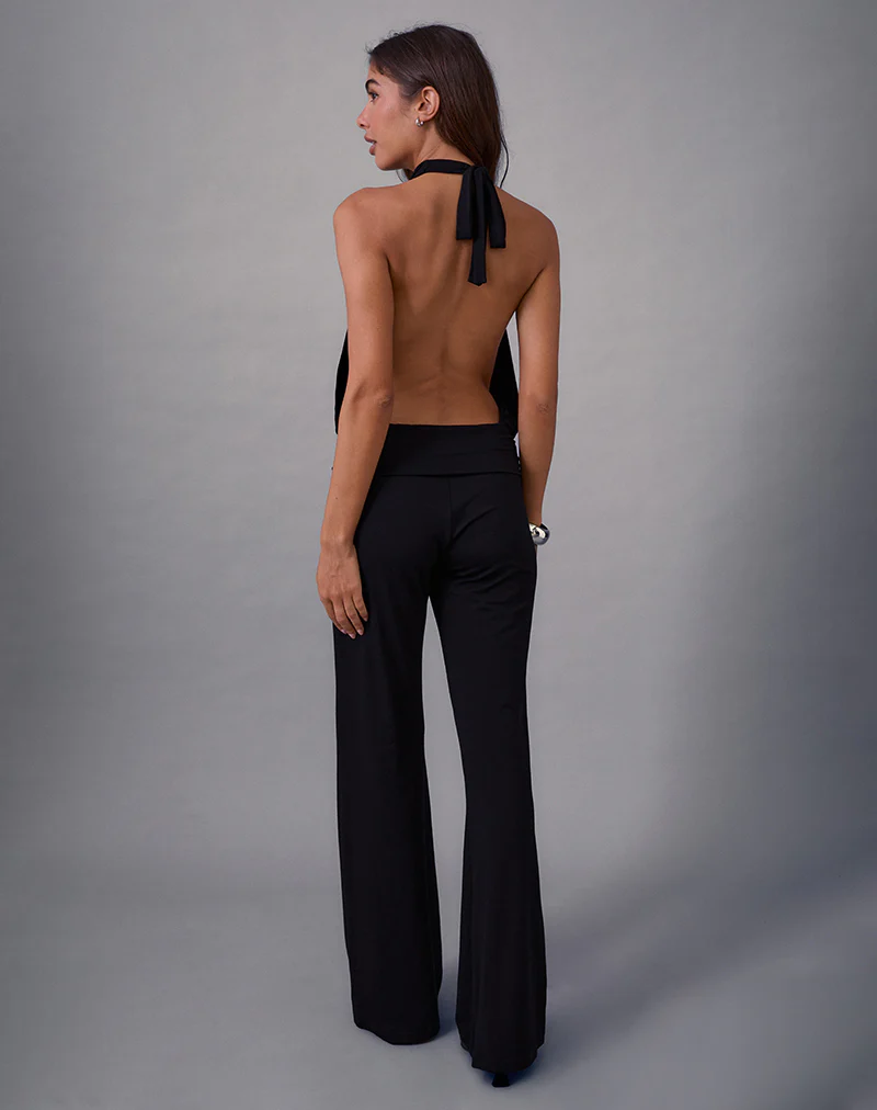 Mayla Backless Jumpsuit in Black - Image 5