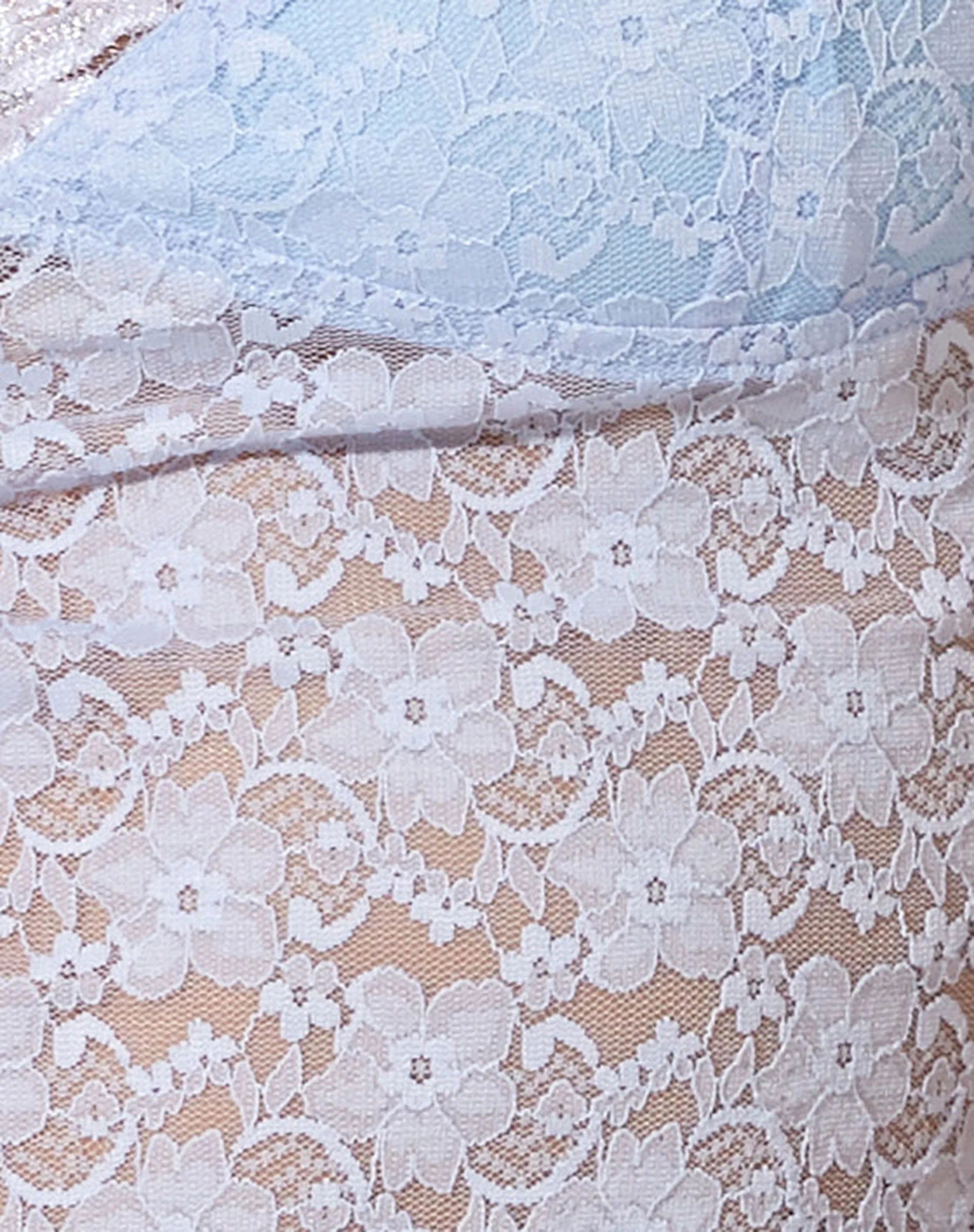 Mayrinda Crop Top in Lace Powder Blue - Image 6