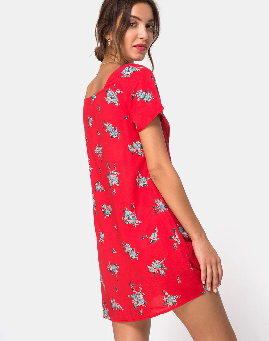 Meca Dress in Soi Rose Red - Image 3