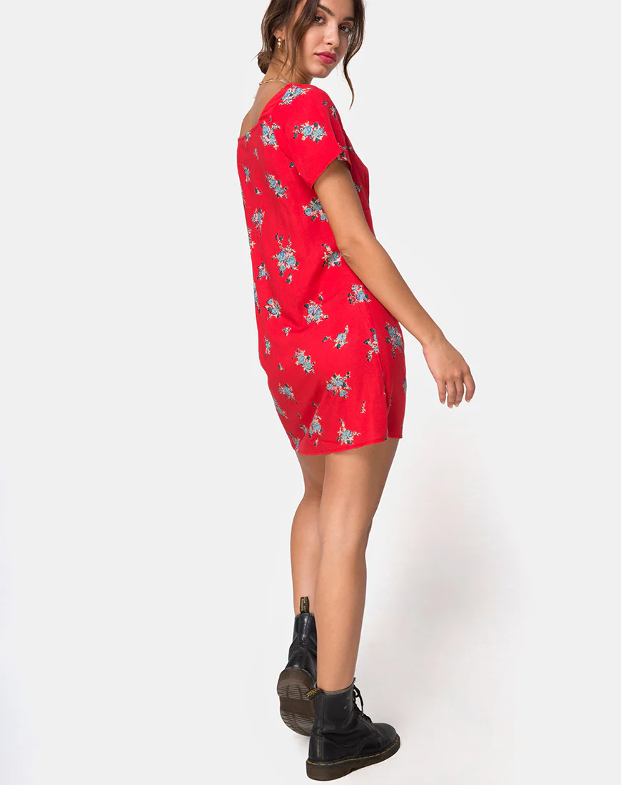 Meca Dress in Soi Rose Red - Image 5