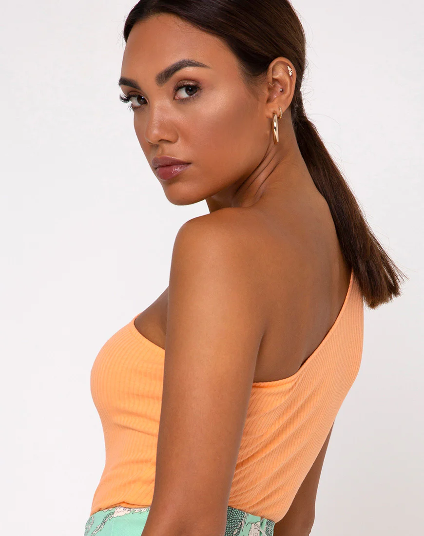 Medi Top in Rib Cantaloupe - Image 2