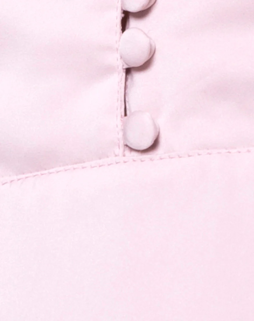 Medina Slip Dress in Satin Blush - Image 5