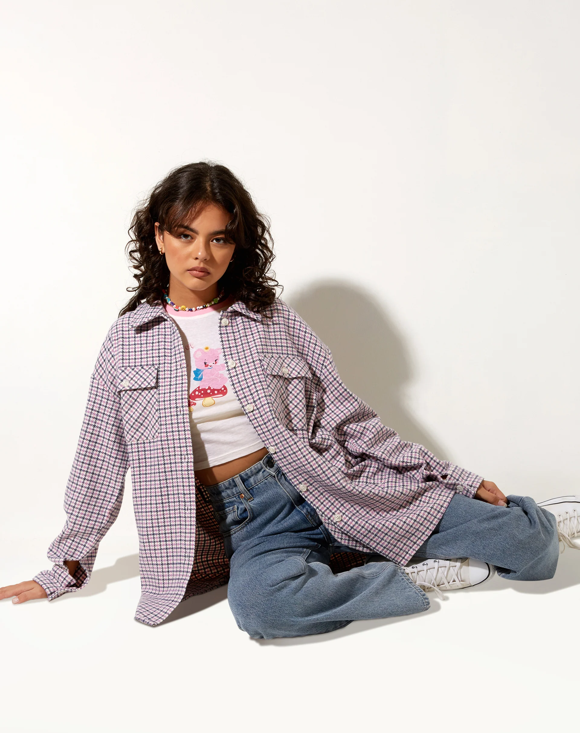 Medita Shirt in Purple Pink and Black - Image 4