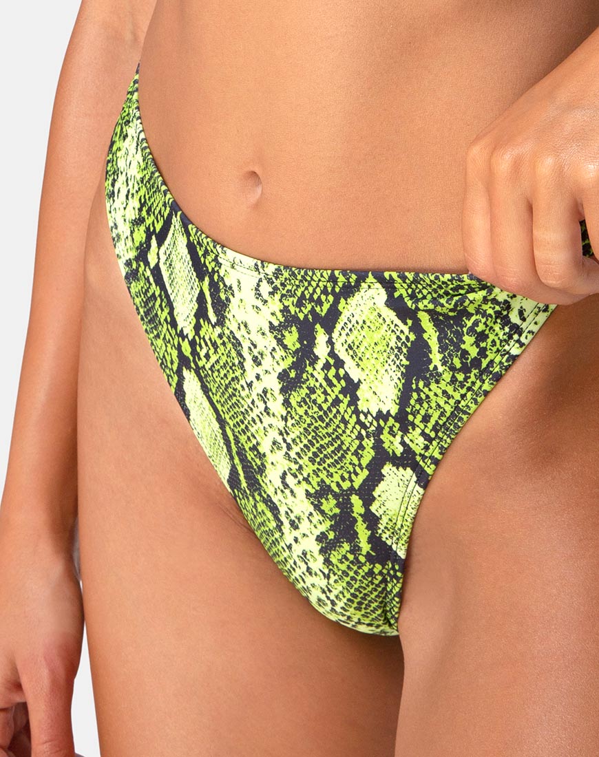 Meeka Bikini Bottom in Slime Lime Snake - Image 5