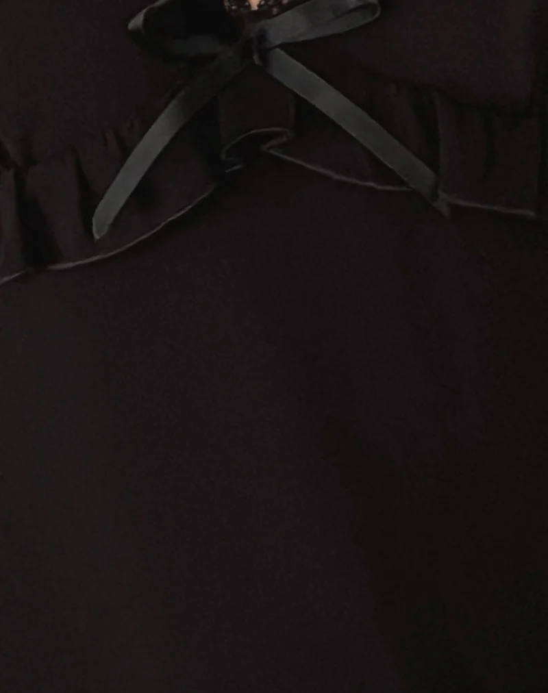 Melinda Frill Edge Cami Top in Black - Image 6