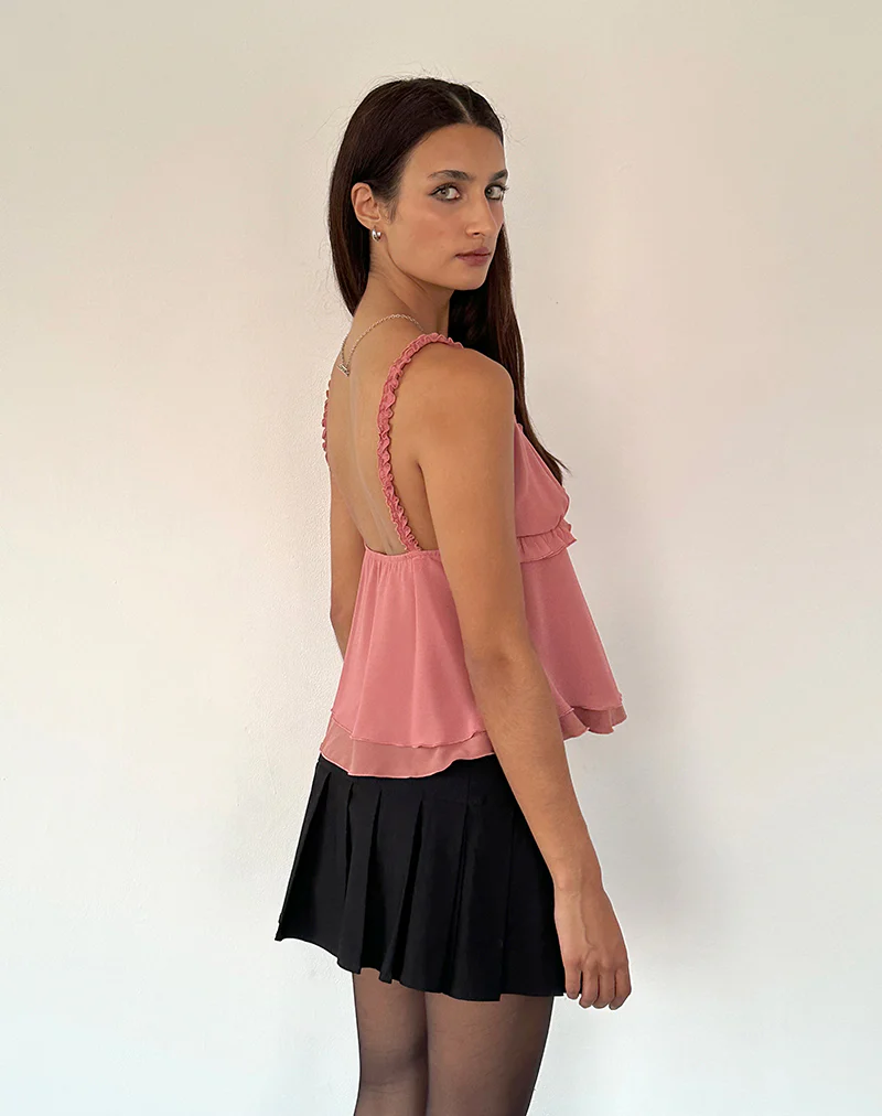 Melinda Frill Cami Top in Chiffon Blush - Image 3