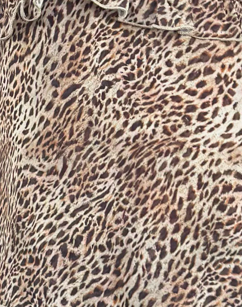 Melinda Frill Cami Top in Chiffon Leopard - Image 6