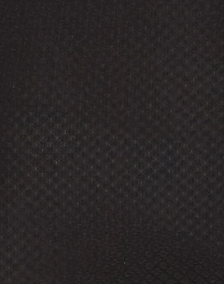 Mellina Bodycon Dress in Mesh Black - Image 5