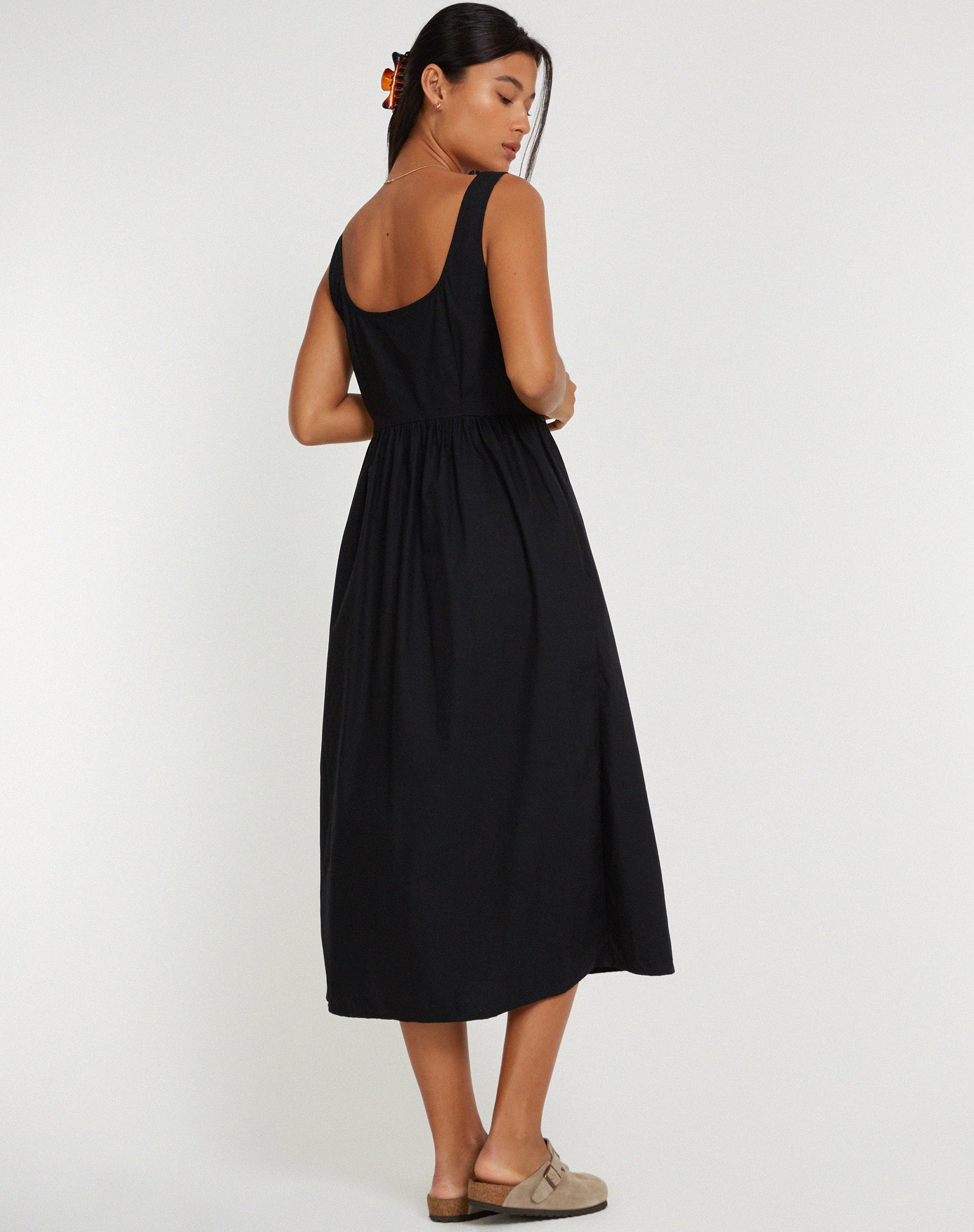 Melrose Midi Dress in Black - Image 2